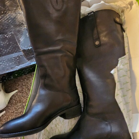 Sam Edelman "Penny" Black Leather boots. NIB. Size 5.5 Wide - Picture 10 of 13